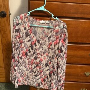 Liz Claiborne size, large dress blouse, long sleeve, EUC